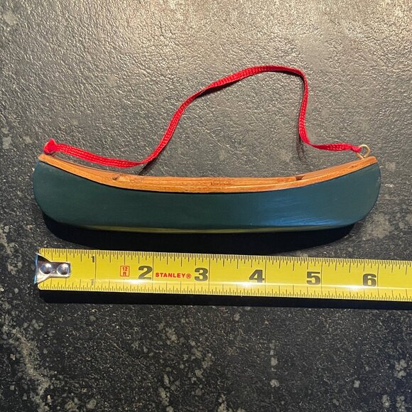 Adorable Wooden Canoe with Paddles Ornament - Picture 4 of 7
